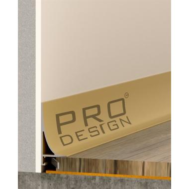 Плинтус Pro Design Corner L 584 Анодированный золото 2700мм (пружины в комплект не входят)