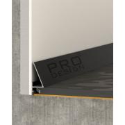 Плинтус Pro Design Corner 570 Анодированый черный 2600мм (пружины в комплект не входят)