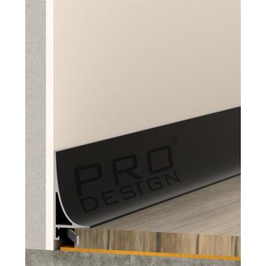Плинтус Pro Design Corner L 584 Анодированный черный 2700мм (пружины в комплект не входят)